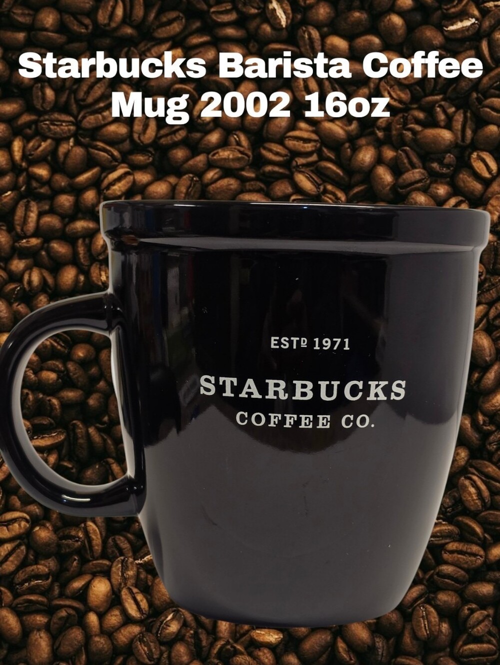 RARE Starbucks Barista Abbey Black Est. 1971 Mug- 2002 Theme